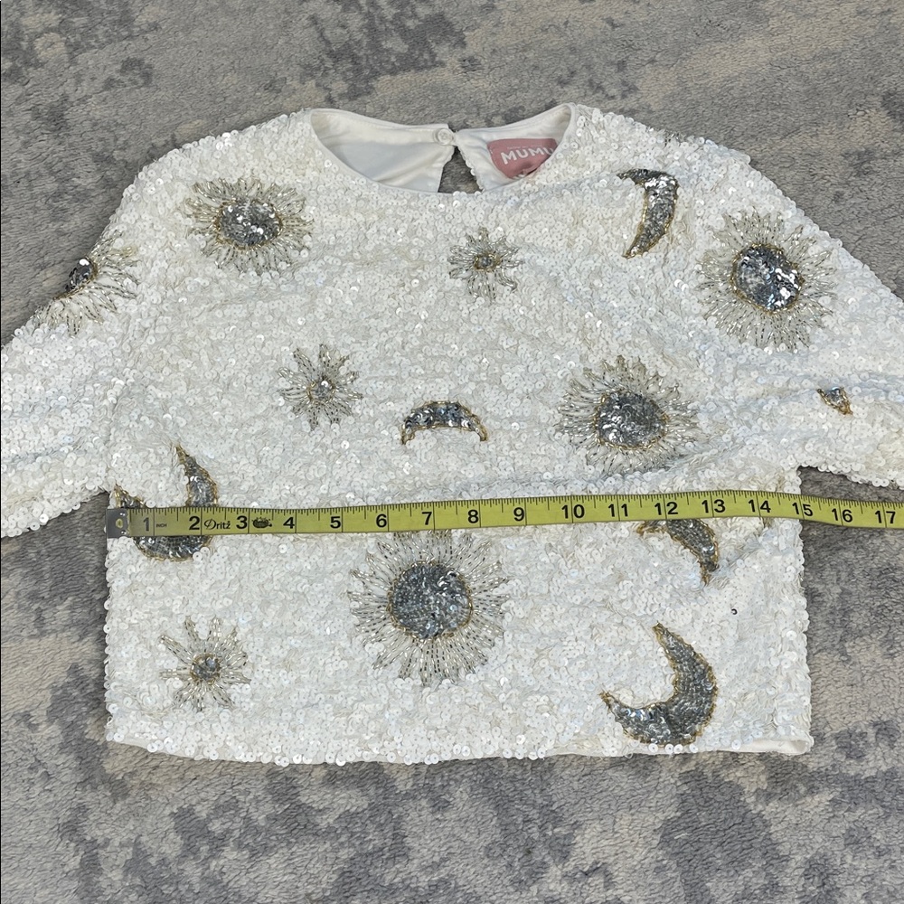 New Show Me Your Mumu Celestial Sequin Sun Moon RSVP Skirt Last Call Top Set L - Picture 10 of 13